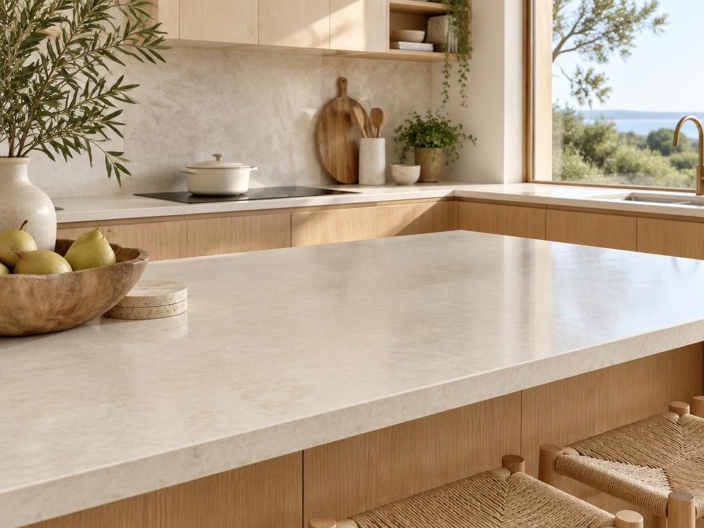 Warm & Natural kitchen and benchtop style inspiration — not an exact product